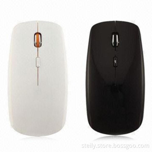 Slim and Flat 2.4GHz Wireless Optical Mouse, 24mm Thickness, 10 Meters Working Distance